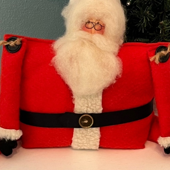 Vintage Handmade Weighted Santa Claus Shelf Sitter Holiday Decor - Picture 10 of 11